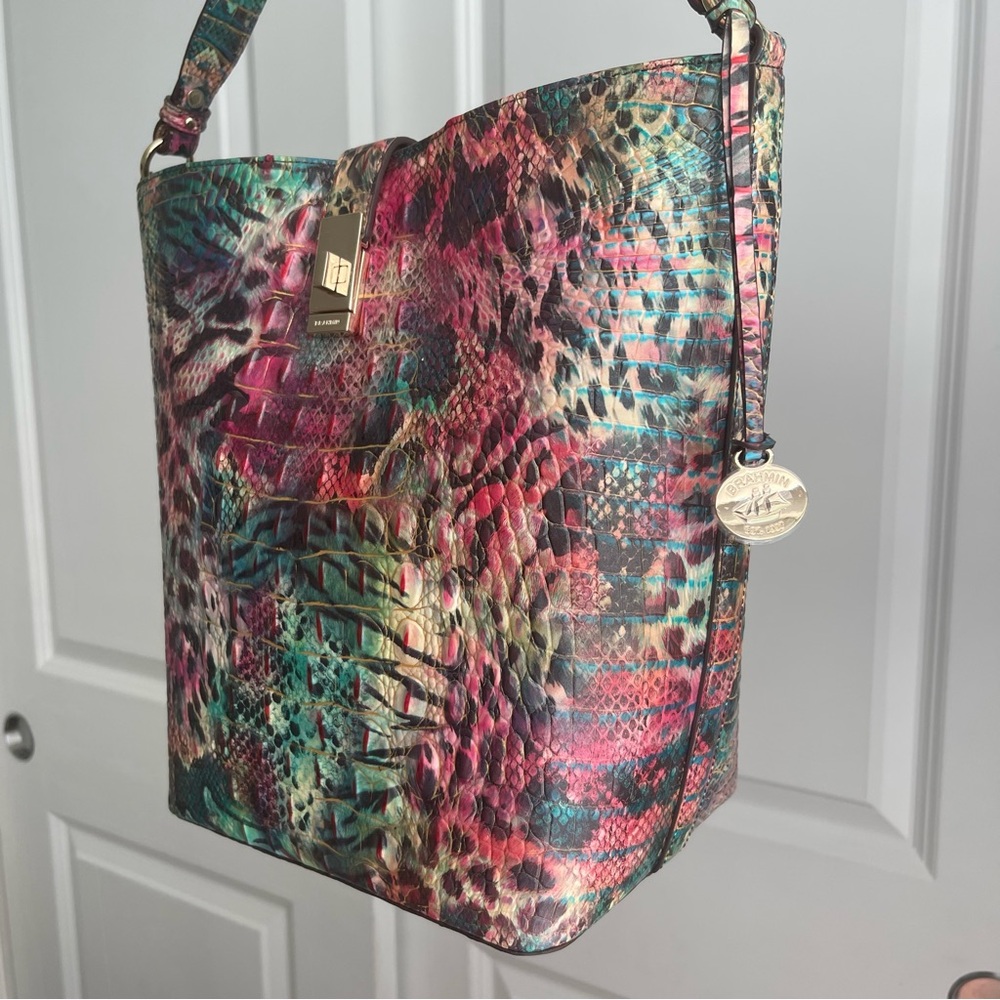 Brahmin Shira Bucket Bag Shapeshifter Melbourne Leather - Picture 4 of 8